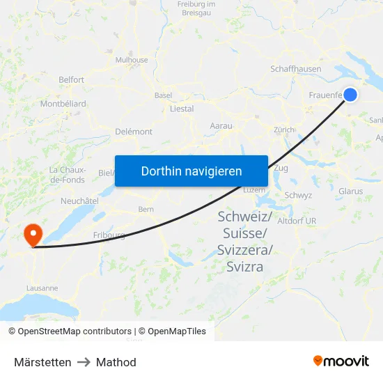 Märstetten to Mathod map