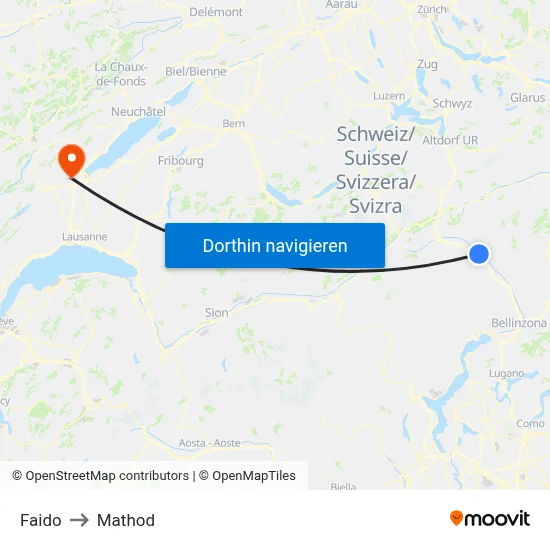 Faido to Mathod map