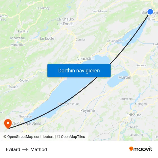 Evilard to Mathod map