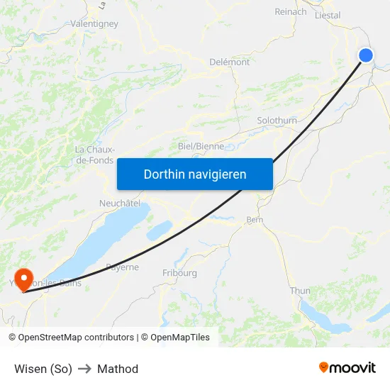Wisen (So) to Mathod map