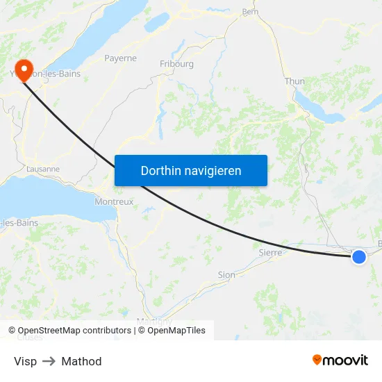 Visp to Mathod map