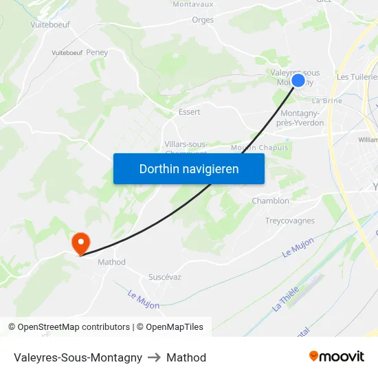 Valeyres-Sous-Montagny to Mathod map
