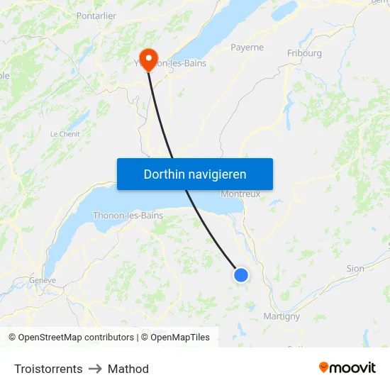 Troistorrents to Mathod map