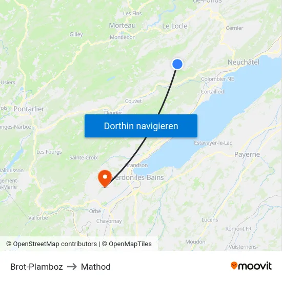 Brot-Plamboz to Mathod map