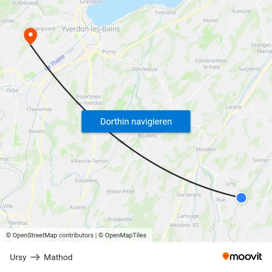 Ursy to Mathod map