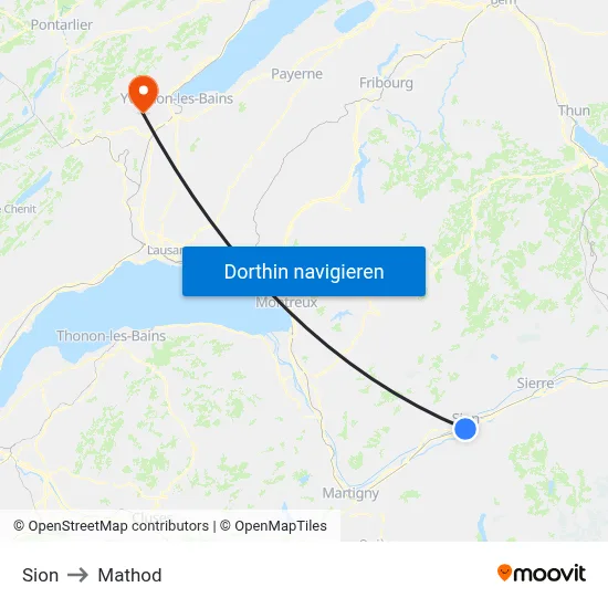 Sion to Mathod map