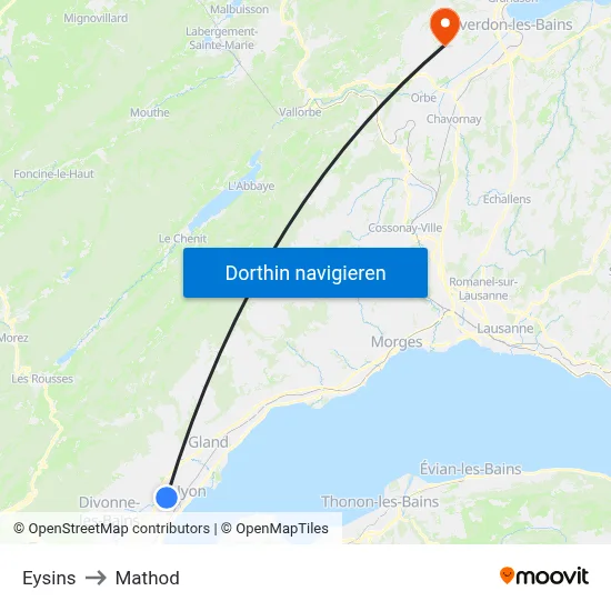 Eysins to Mathod map