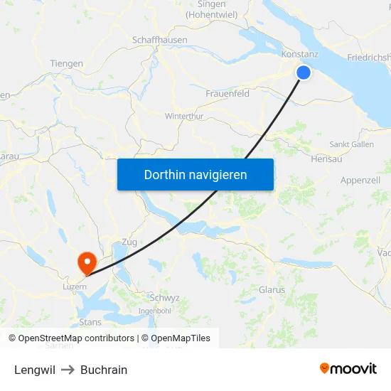 Lengwil to Buchrain map