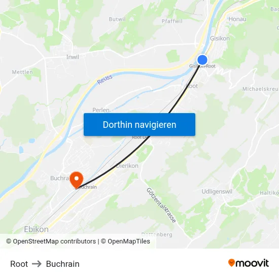 Root to Buchrain map