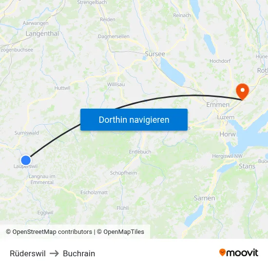 Rüderswil to Buchrain map