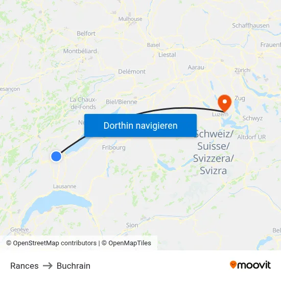 Rances to Buchrain map