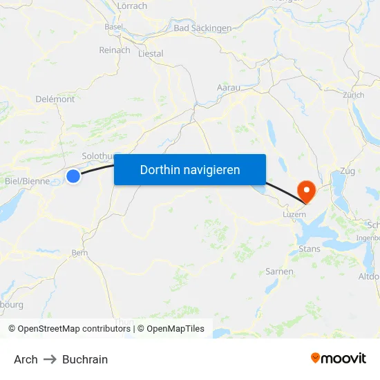 Arch to Buchrain map