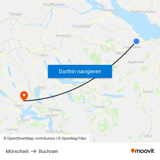Mörschwil to Buchrain map
