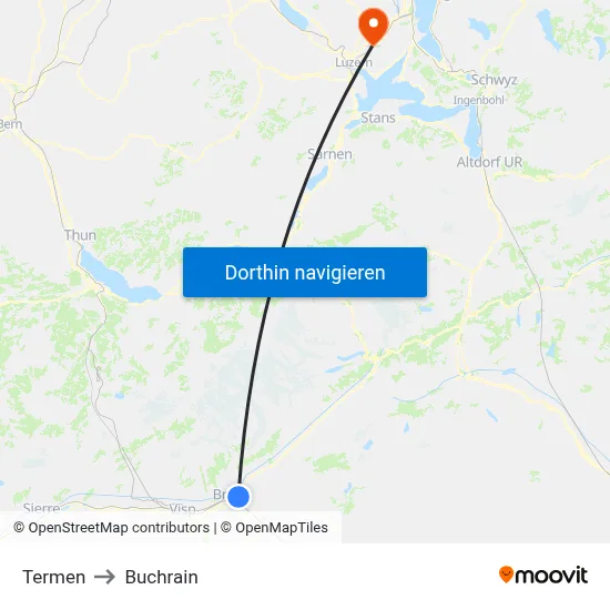 Termen to Buchrain map