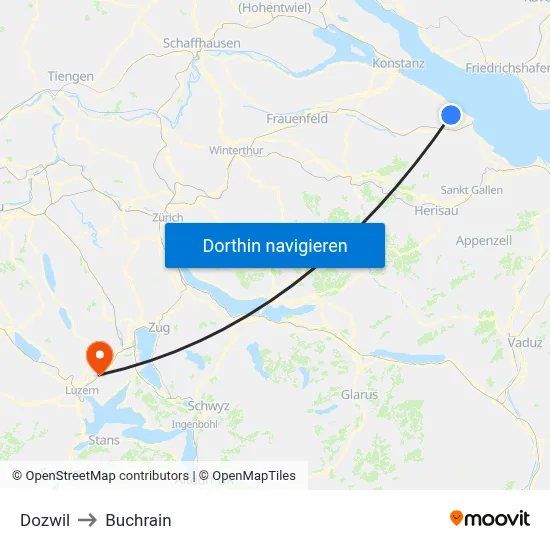 Dozwil to Buchrain map