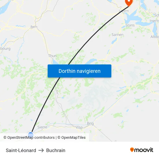 Saint-Léonard to Buchrain map