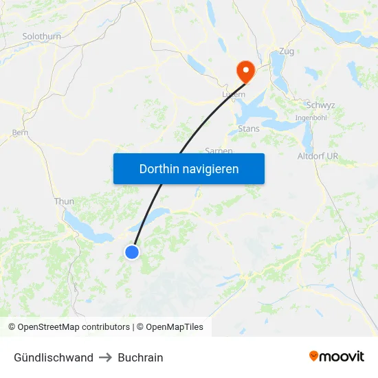 Gündlischwand to Buchrain map