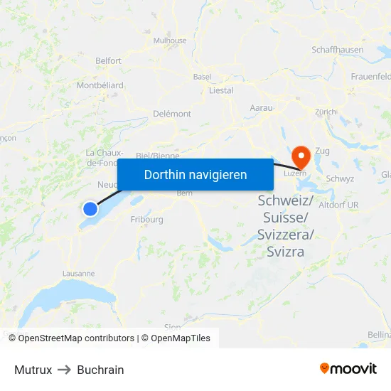 Mutrux to Buchrain map