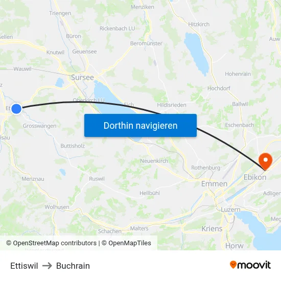 Ettiswil to Buchrain map