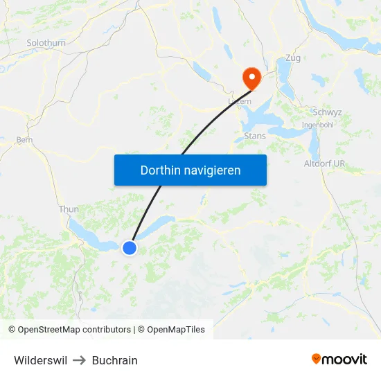 Wilderswil to Buchrain map