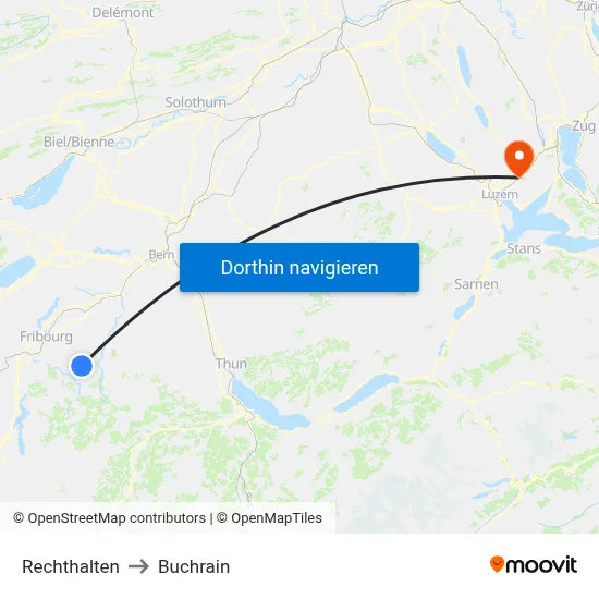 Rechthalten to Buchrain map