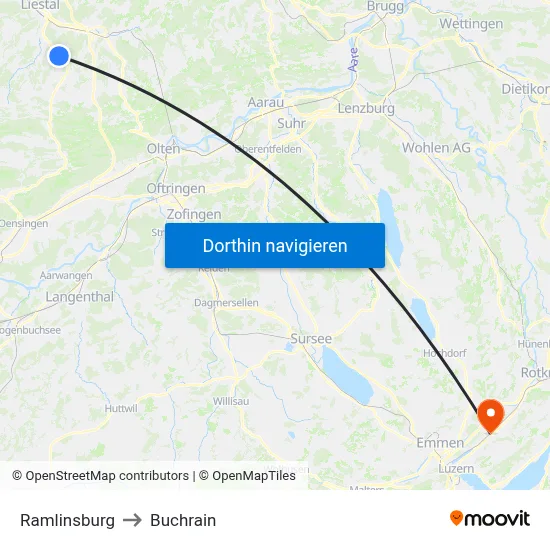 Ramlinsburg to Buchrain map