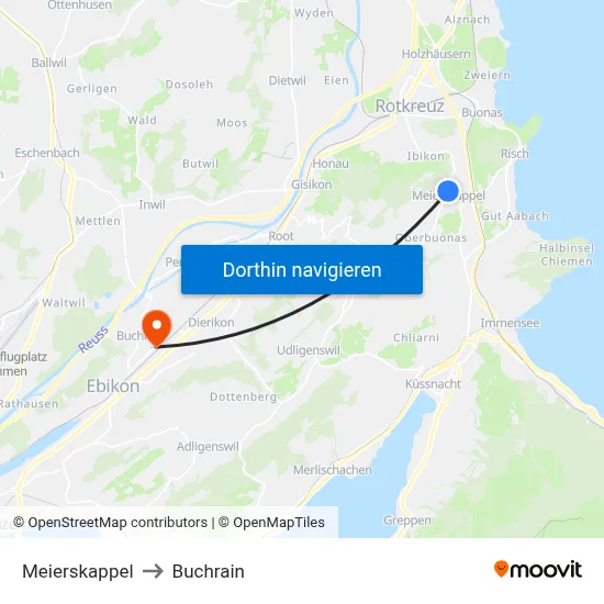 Meierskappel to Buchrain map