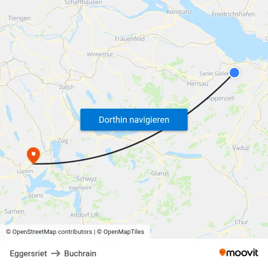 Eggersriet to Buchrain map