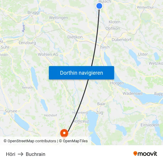 Höri to Buchrain map