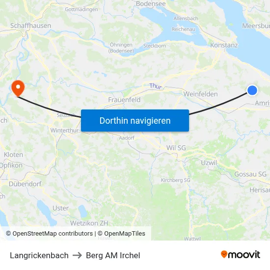 Langrickenbach to Berg AM Irchel map