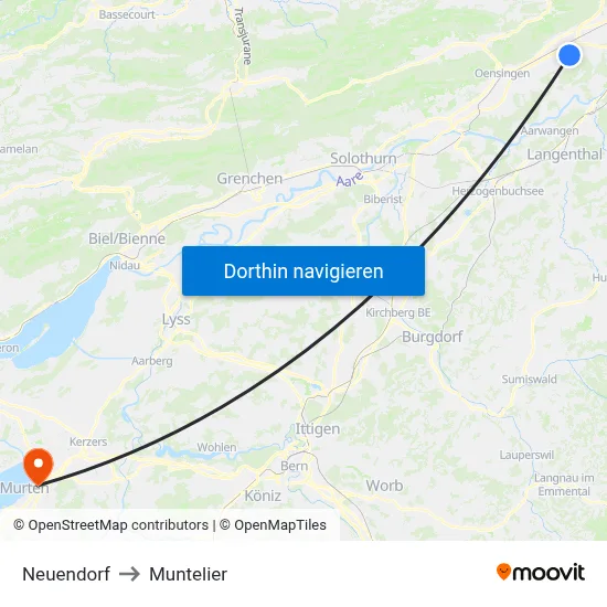 Neuendorf to Muntelier map