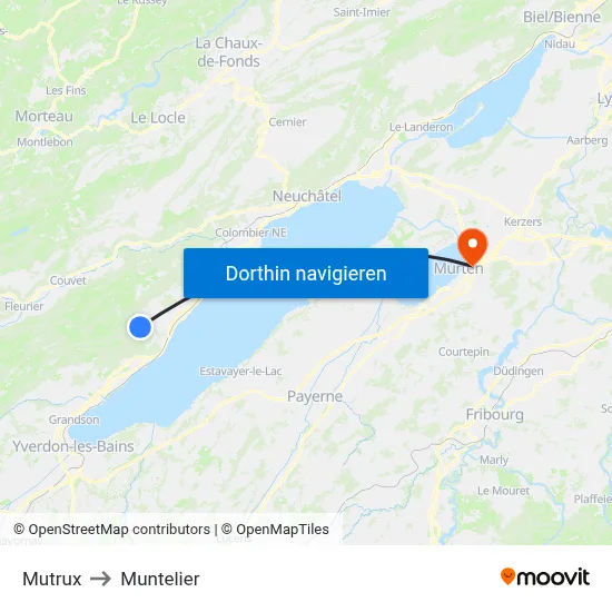Mutrux to Muntelier map