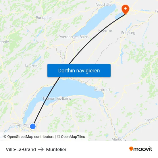 Ville-La-Grand to Muntelier map