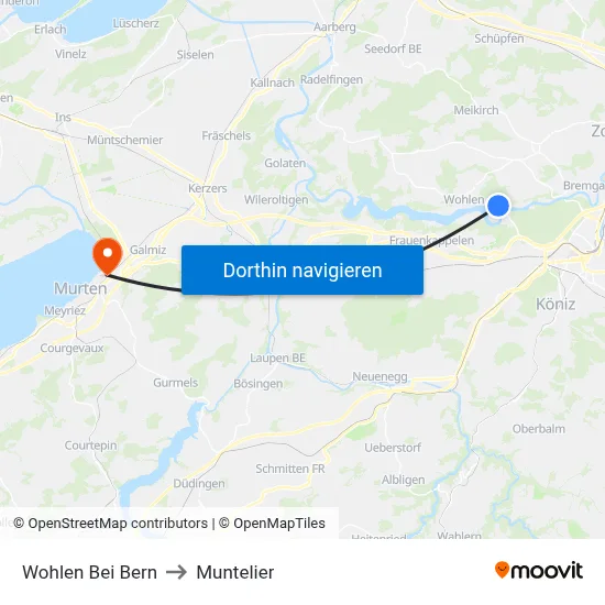 Wohlen Bei Bern to Muntelier map