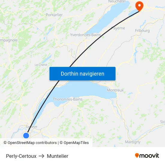Perly-Certoux to Muntelier map