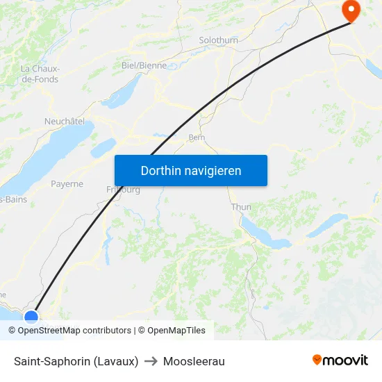 Saint-Saphorin (Lavaux) to Moosleerau map