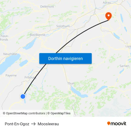 Pont-En-Ogoz to Moosleerau map
