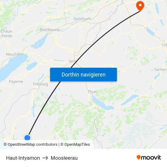 Haut-Intyamon to Moosleerau map