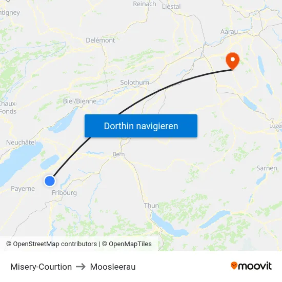 Misery-Courtion to Moosleerau map