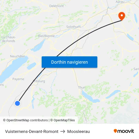 Vuisternens-Devant-Romont to Moosleerau map