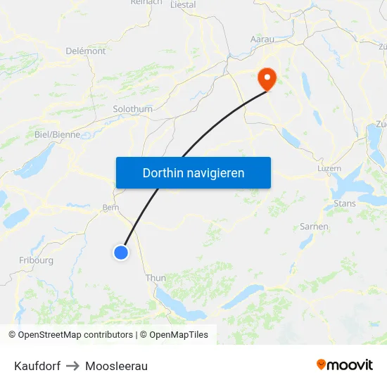 Kaufdorf to Moosleerau map