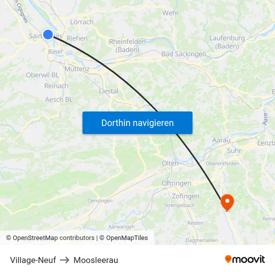 Village-Neuf to Moosleerau map