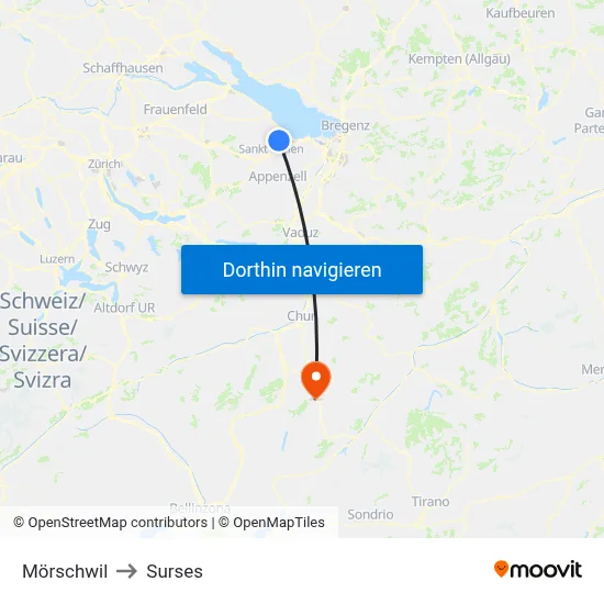 Mörschwil to Surses map