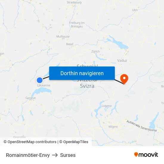 Romainmôtier-Envy to Surses map