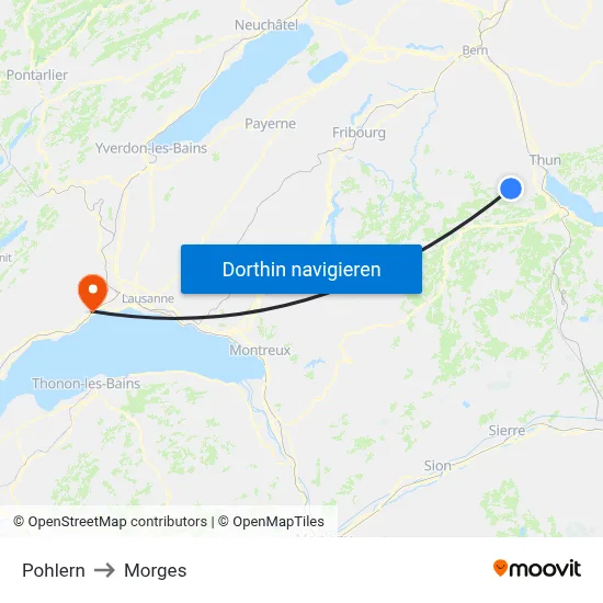 Pohlern to Morges map