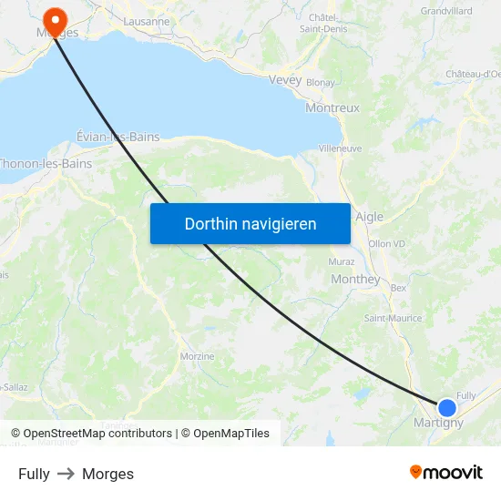 Fully to Morges map