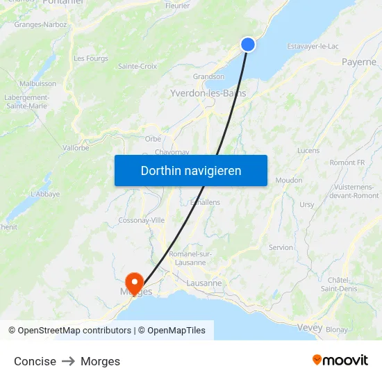 Concise to Morges map