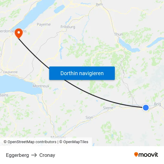 Eggerberg to Cronay map