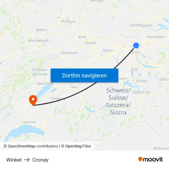 Winkel to Cronay map