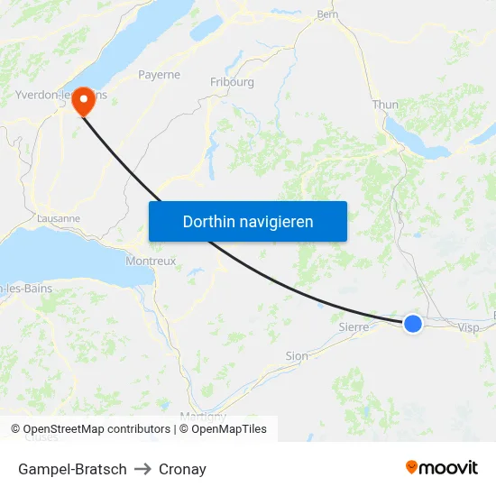 Gampel-Bratsch to Cronay map